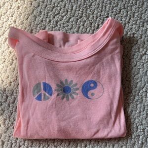 American Eagle Outfitters Hey Baby Peace Graphic Tee